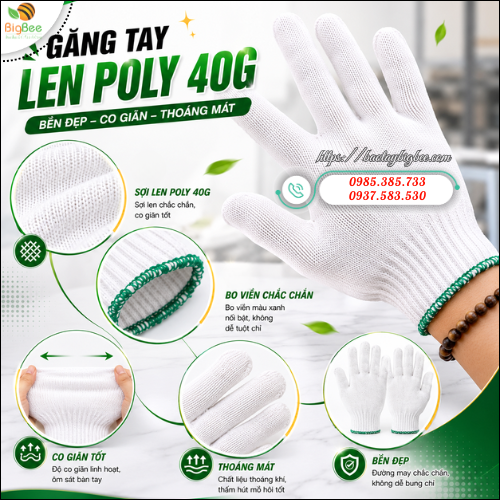 Bao Tay Lao Động Poly Êm Tay, Co Giãn Tốt, Thoải Mái Khi Làm Việc. Bao Tay Lao Động Poly Êm Tay, Co Giãn Tốt, Thoải Mái Khi Làm Việc.