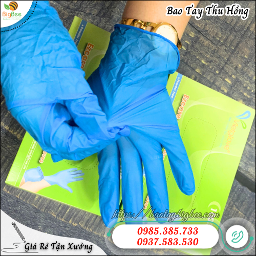 Găng Tay Y Tế Dùng 1 Lần Màu Xanh, Co Dãn Tốt, Mềm Mại. Găng Tay Y Tế Dùng 1 Lần Màu Xanh, Co Dãn Tốt, Mềm Mại.