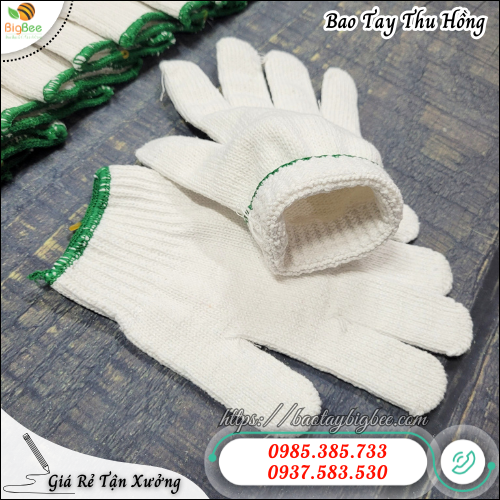 Găng Tay Len Trắng Dệt Kim 100% Sợi Len Cotton. Găng Tay Len Trắng Dệt Kim 100% Sợi Len Cotton.