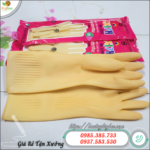Găng tay cao su dày bền – chống thấm, chống trơn hiệu quả. Găng tay cao su dày bền – chống thấm, chống trơn hiệu quả.