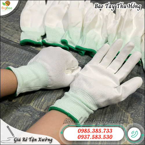 Găng tay phủ PU lòng bàn tay chống trượt siêu bám. Găng tay phủ PU lòng bàn tay chống trượt siêu bám.