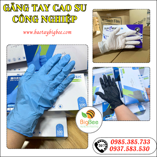 Găng tay cao su dùng một lần chống thấm nước hiệu quả. Găng tay cao su dùng một lần chống thấm nước hiệu quả.