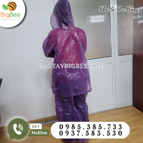 Áo mưa bộ dùng 1 lần mặc thoải mái bền dai Áo mưa bộ dùng 1 lần mặc thoải mái bền dai