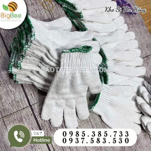 Bao tay len tẩy trắng dùng bảo hộ trong lao động Bao tay len tẩy trắng dùng bảo hộ trong lao động