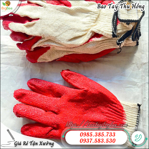 Găng tay nhúng nhựa đỏ phủ cao su chống mài mòn hiệu quả. Găng tay nhúng nhựa đỏ phủ cao su chống mài mòn hiệu quả.