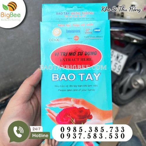 Bao tay nilon dùng 1 lần chính hãng đa năng Bao tay nilon dùng 1 lần chính hãng đa năng