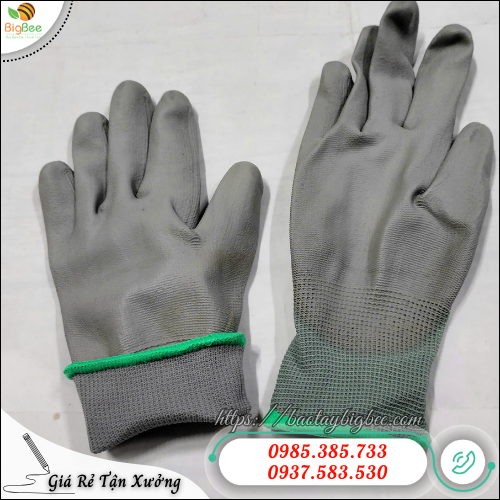 Găng tay phủ PU lòng bàn tay xám chính hãng chống tĩnh điện. Găng tay phủ PU lòng bàn tay xám chính hãng chống tĩnh điện.