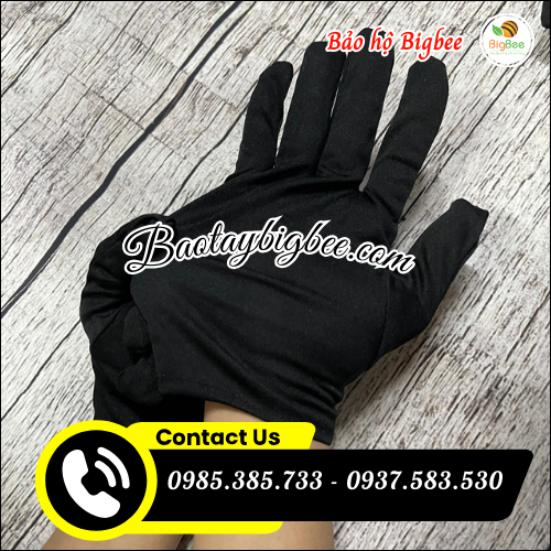 Găng tay thun T10 đen giá sỉ tại HCM. Găng tay thun T10 đen giá sỉ tại HCM.
