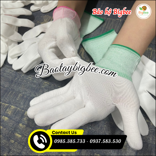 Găng tay thun trắng co giãn tốt Găng tay thun trắng co giãn tốt