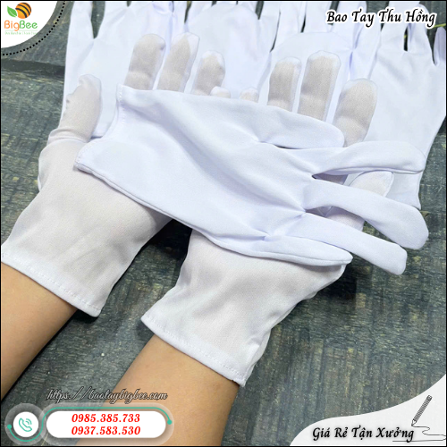 Bao tay thun trắng T9 đeo linh hoạt chống bám bụi nhẹ. Bao tay thun trắng T9 đeo linh hoạt chống bám bụi nhẹ.