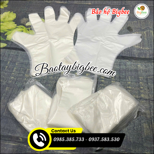 Găng tay nilon PE (bao tay xốp dùng 1 lần). Găng tay nilon PE (bao tay xốp dùng 1 lần).