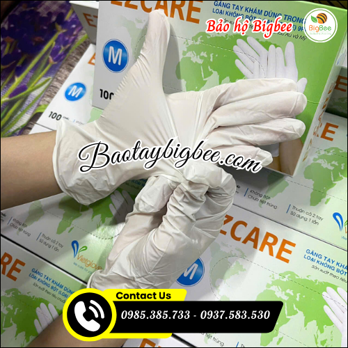 Găng tay y tế không bột nhẹ, co giãn tốt. Găng tay y tế không bột nhẹ, co giãn tốt.