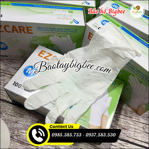 Găng tay cao su y tế không bột chính hãng. Găng tay cao su y tế không bột chính hãng.