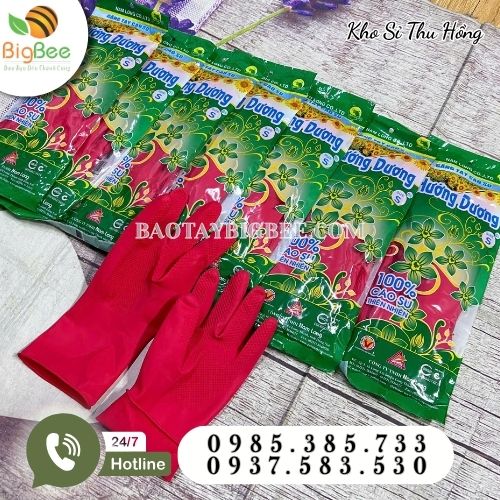 Găng tay cao su Hướng Dương bảo vệ bàn tay Việt Găng tay cao su Hướng Dương bảo vệ bàn tay Việt