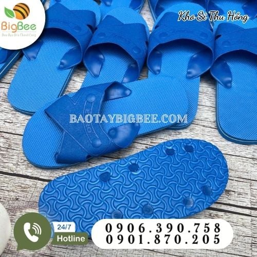 Dép xốp quai ngang xanh dương giá sỉ Dép xốp quai ngang xanh dương giá sỉ