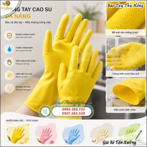 Găng Tay Cao Su Đông Cầu Vồng Gia Dụng Mềm Dẻo Cao Cấp. Găng Tay Cao Su Đông Cầu Vồng Gia Dụng Mềm Dẻo Cao Cấp.