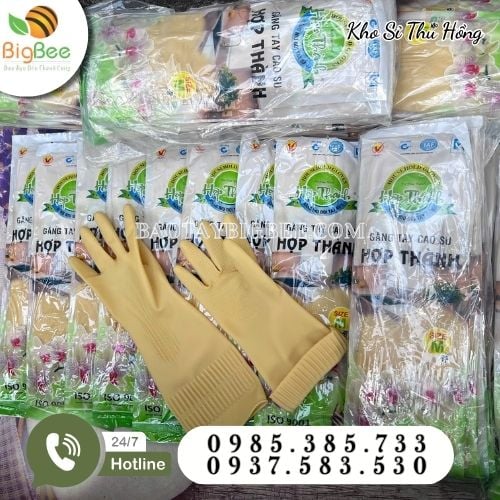 Bao tay cao su Hợp Thành size M Bao tay cao su Hợp Thành size M