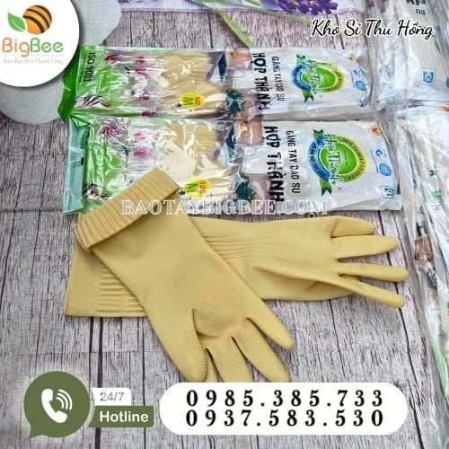 Găng tay cao su Hợp Thành dễ mang, êm nhẹ Găng tay cao su Hợp Thành dễ mang, êm nhẹ