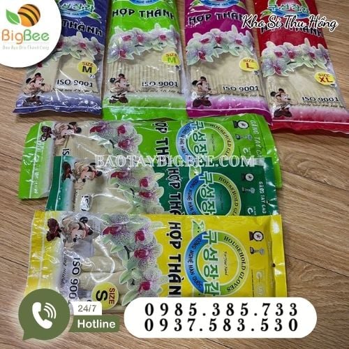 Găng tay cao su Hợp Thành đủ size, nhiều màu tại Thu Hồng Găng tay cao su Hợp Thành đủ size, nhiều màu tại Thu Hồng