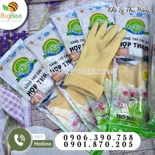 Bao tay cao su Hợp Thành chống thấm nước và kháng hoá chất Bao tay cao su Hợp Thành chống thấm nước và kháng hoá chất