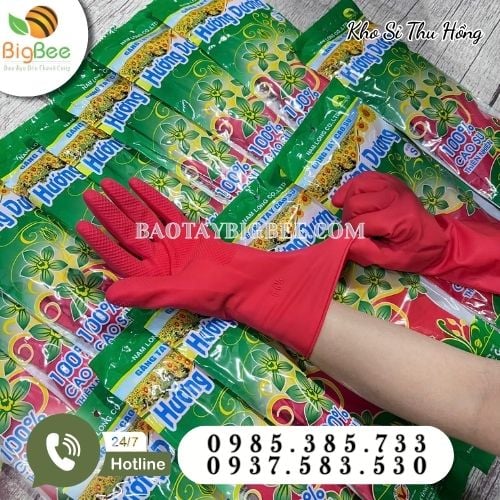 Găng tay cao su Hướng Dương dẻo dai, chống nước Găng tay cao su Hướng Dương dẻo dai, chống nước