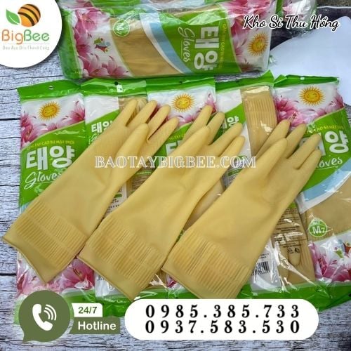 Găng tay cao su mặt trời chất lượng giá sỉ Găng tay cao su mặt trời chất lượng giá sỉ