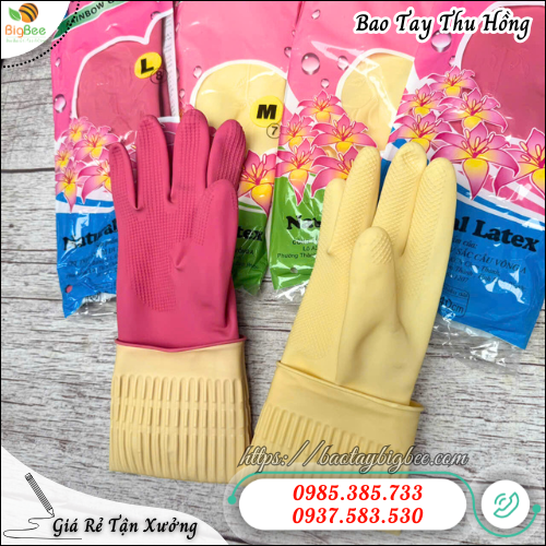 Găng tay cao su gia dụng dày, bền, co giãn tốt. Găng tay cao su gia dụng dày, bền, co giãn tốt.