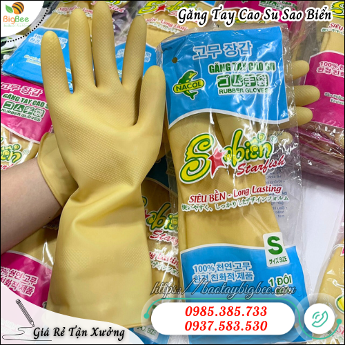 Găng Tay Cao Su Sao Biển – Trợ Thủ Đắc Lực Khi Rửa Chén, Giặt Đồ, Lau Dọn Nhà Cửa. Găng Tay Cao Su Sao Biển – Trợ Thủ Đắc Lực Khi Rửa Chén, Giặt Đồ, Lau Dọn Nhà Cửa.