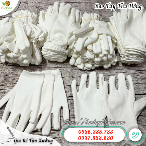 Kho sỉ găng tay thun cotton trắng số lượng lớn. Kho sỉ găng tay thun cotton trắng số lượng lớn.