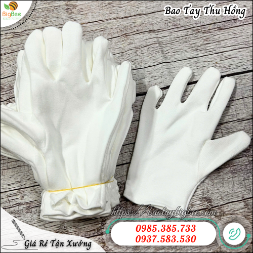 Găng tay cotton trắng vải dày, dùng bền. Găng tay cotton trắng vải dày, dùng bền.