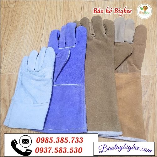 Găng tay bảo hộ lao động chuyên dụng cho thợ hàn. Găng tay bảo hộ lao động chuyên dụng cho thợ hàn.