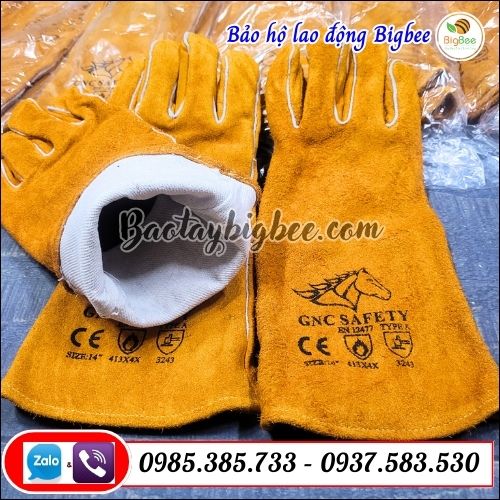 Găng tay da chống cháy cho thợ hàn. Găng tay da chống cháy cho thợ hàn.