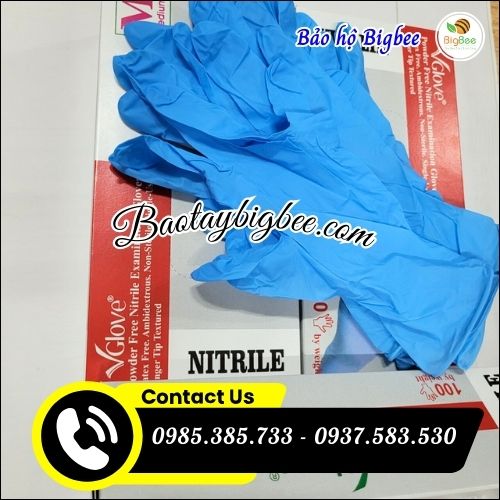 Găng tay y tế nitrile không bột chính hãng. Găng tay y tế nitrile không bột chính hãng.
