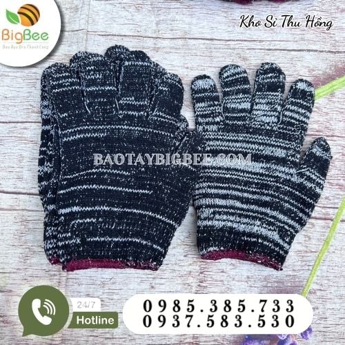 Găng tay len muối tiêu 90g giá sỉ Găng tay len muối tiêu 90g giá sỉ