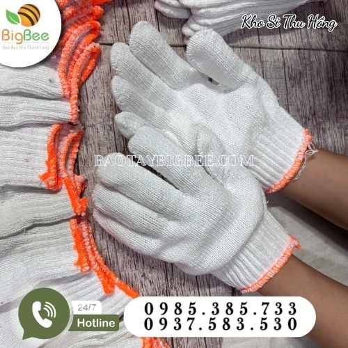 Găng tay len tẩy trắng bảo hộ lao động Găng tay len tẩy trắng bảo hộ lao động