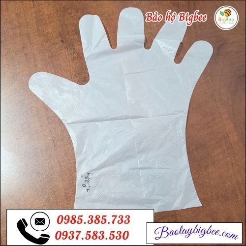 Găng tay nilon dùng 1 lần loại dày. Găng tay nilon dùng 1 lần loại dày.