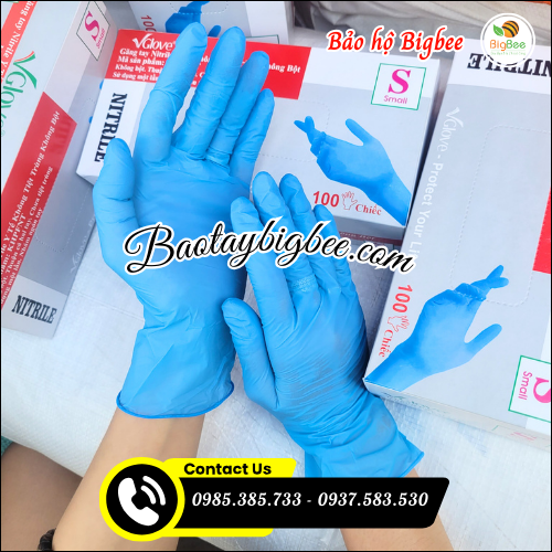 Găng tay nitrile không bột - Găng tay y tế dùng 1 lần. Găng tay nitrile không bột - Găng tay y tế dùng 1 lần.