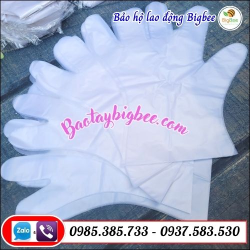 Găng tay nhựa PE trắng dùng 1 lần. Găng tay nhựa PE trắng dùng 1 lần.