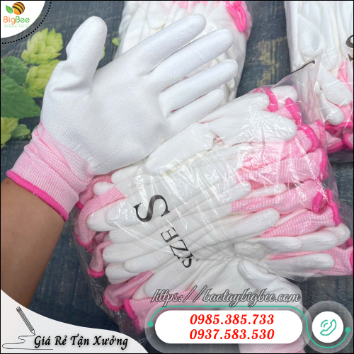 Găng tay phủ PU lòng bàn tay trắng giá sỉ rẻ – Bảo vệ tay, chống trơn trượt. Găng tay phủ PU lòng bàn tay trắng giá sỉ rẻ – Bảo vệ tay, chống trơn trượt.