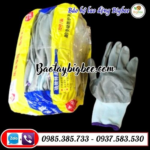 Bao tay bảo hộ lao động phủ sơn xám. Bao tay bảo hộ lao động phủ sơn xám.