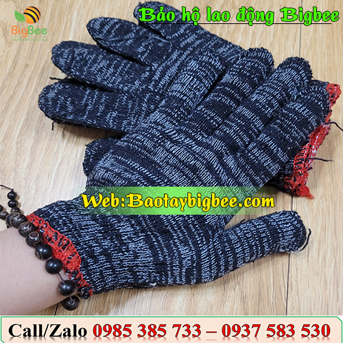 Găng tay bảo hộ len muối tiêu 100 gram. Găng tay bảo hộ len muối tiêu 100 gram.