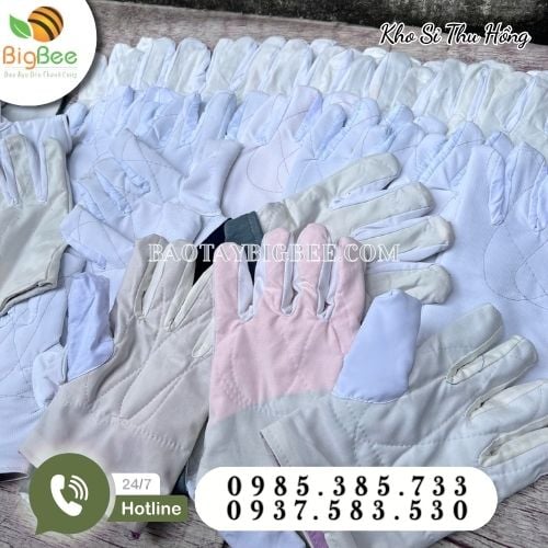 Găng tay vải Kaki bảo vệ bàn tay lao động Găng tay vải Kaki bảo vệ bàn tay lao động