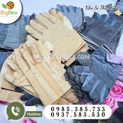 Găng tay vải kaki dày dặn bền chắc Găng tay vải kaki dày dặn bền chắc