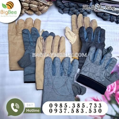 Găng tay vải kaki dùng trong xây dựng, cơ khí, hàn xì Găng tay vải kaki dùng trong xây dựng, cơ khí, hàn xì