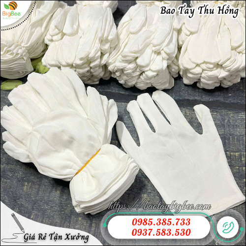 Găng Tay Vải Trắng Mỏng Mềm Mại Thoáng Khí. Găng Tay Vải Trắng Mỏng Mềm Mại Thoáng Khí.