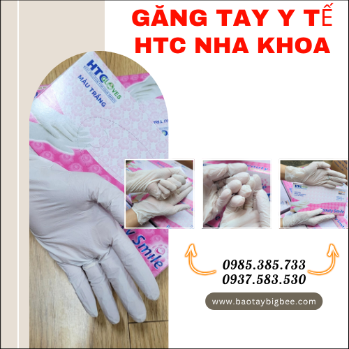 Găng tay HTC nha khoa đạt chuẩn y tế – Hàng chất lượng cao, mềm dẻo, không mùi. Găng tay HTC nha khoa đạt chuẩn y tế – Hàng chất lượng cao, mềm dẻo, không mùi.