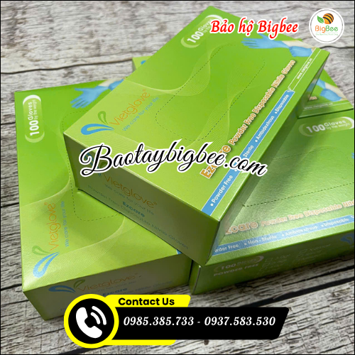 Găng tay y tế VietGlove không bột nitrile. Găng tay y tế VietGlove không bột nitrile.