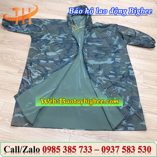 Áo mưa dây kéo vải dù rằn ri Áo mưa dây kéo vải dù rằn ri