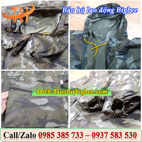 Chi tiết về áo mưa dây kéo vải dù rằn ri Chi tiết về áo mưa dây kéo vải dù rằn ri