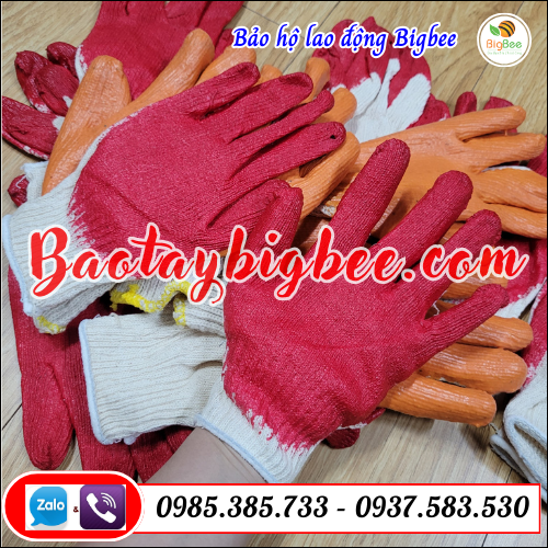 Bao tay phủ cao su chống cắt, chống ăn mòn.  Bao tay phủ cao su chống cắt, chống ăn mòn.